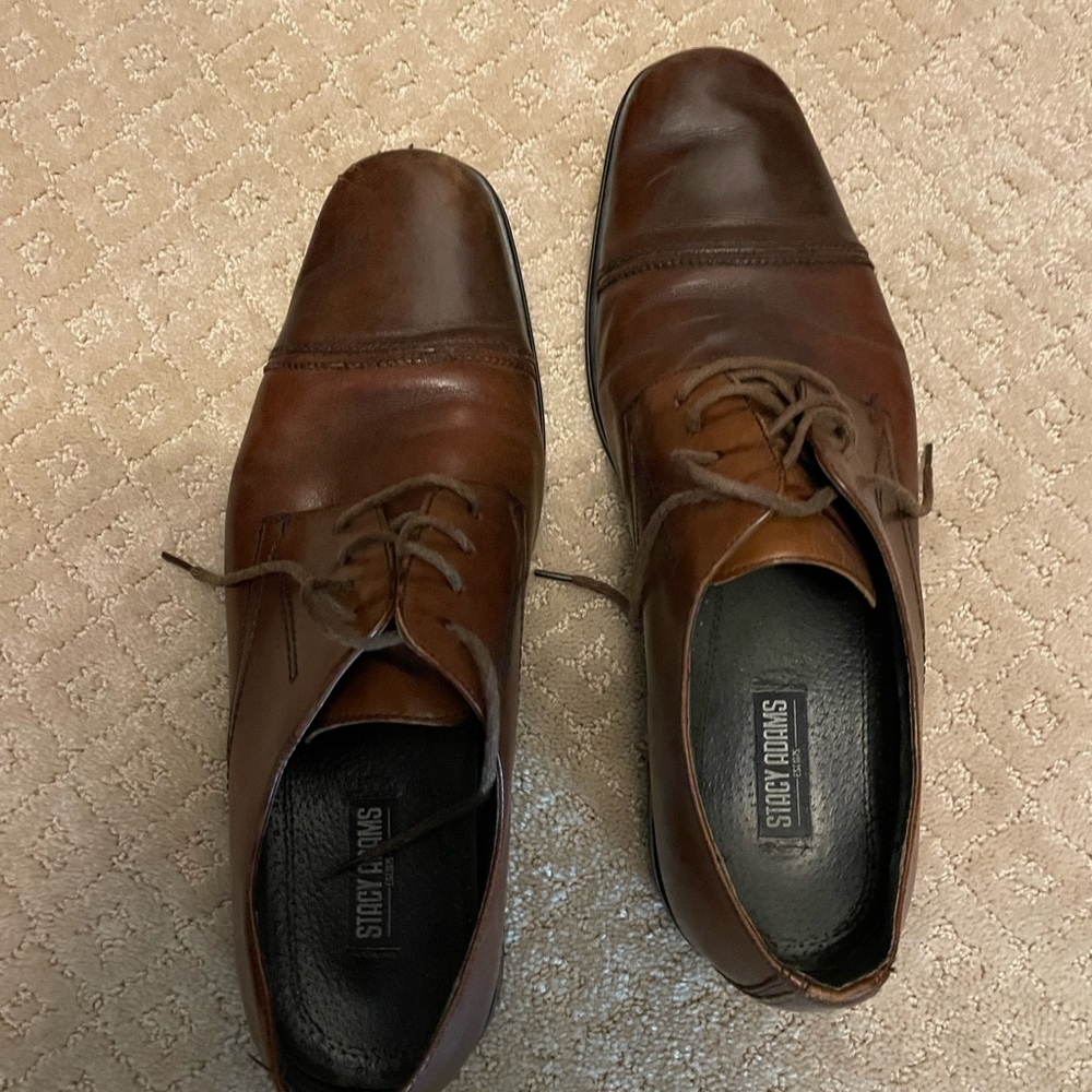Stacey Adam’s mens dress shoes brown leather